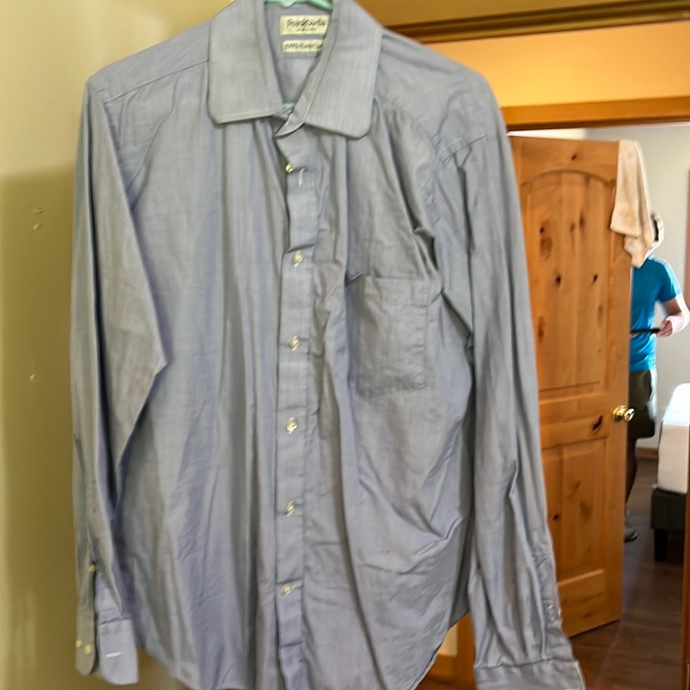 Blue dress shirt frank stella